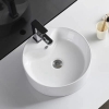Lavabo Đặt Bàn Tròn Trắng LUSENTER (LB01)