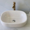 Lavabo Trắng Bầu Dục BST66A (LBD03)