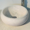 Lavabo Đá Trắng Tròn Mỏng Phình Thân BST13 (LBD02)