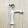 Vòi Lavabo Trắng Inox Tay Xoay ( VLB79)