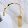 Vòi Lavabo Cổ Ngỗng Mạ Vàng Nhạt LUSENTER (VLB20)