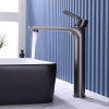 Vòi Lavabo Tròn Tay Vuông Xám 30cm (VLB73)