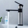 Vòi Lavabo Dài Đồng Cao Đen Nhám LUSENTER (VLB18)