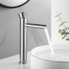 Vòi Lavabo Điếu Tròn Mạ Crom Bóng 30cm (VLB55)