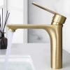 Vòi Lavabo Tròn Tay Vuông Mạ Vàng 20cm (VLB70)