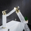 Vòi Lavabo Đồng 360 Trắng - Vàng LUSENTER ( VLB11)