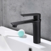 Vòi Lavabo Tròn Tay Vuông Đen 20cm (VLB68)