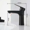 Vòi Lavabo Tròn Eo Đen 20cm (VLB59)
