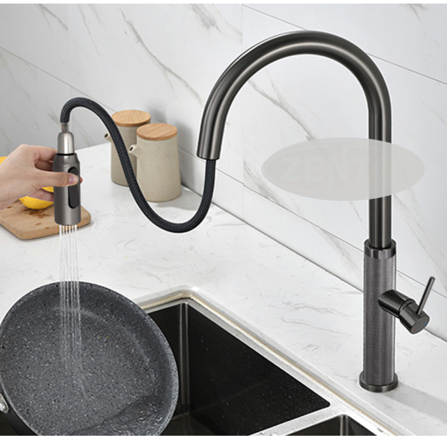 Vòi Rửa Chén Bát Nóng Lạnh Dây Rút (VC67)