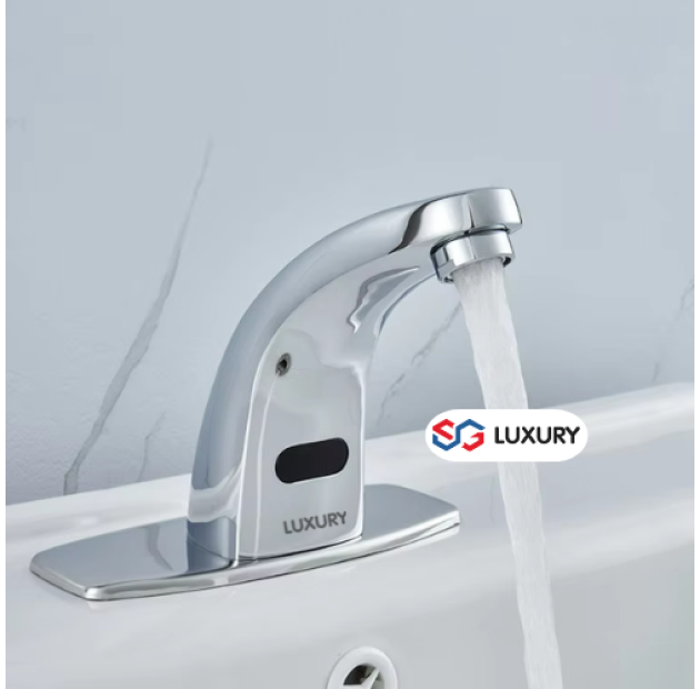 Vòi Lavabo Cảm Ứng Inox Mạ Crom 