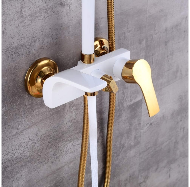 Sen Cây Đồng Thau Sơn Tĩnh Điện Trắng Viền Vàng LUSENTER (ST01)