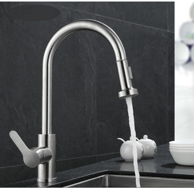 Vòi Rửa Chén Bát Nóng Lạnh Inox Mờ (VC82)