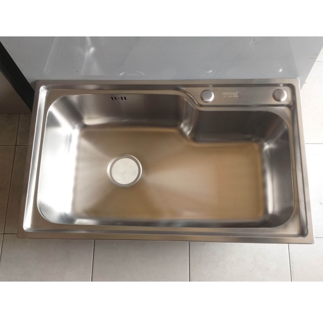 Bồn Chén 1 Hộc Inox 304 KT 750 x 450 x 230mm Lusenter (BRC60)