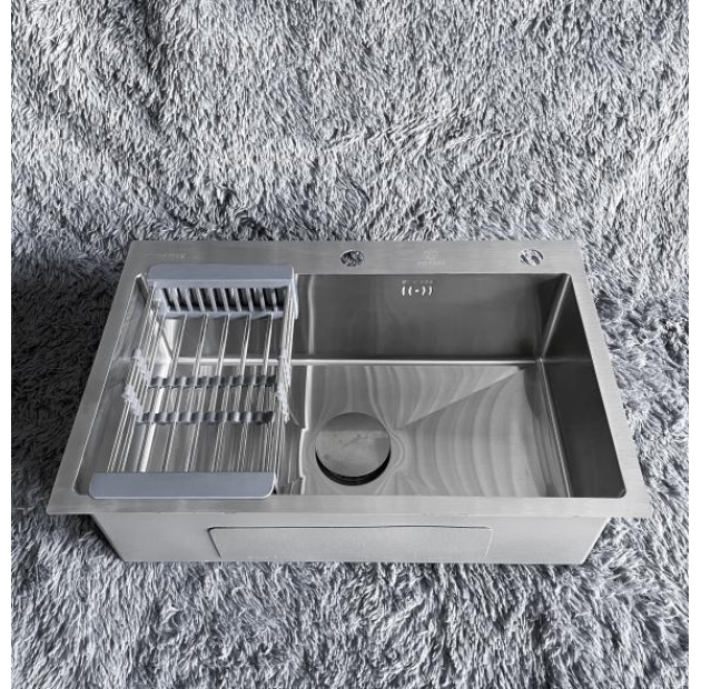 Bồn Rửa Chén Inox Một Hộc KT 60x45  LUSENTER (BRC02)