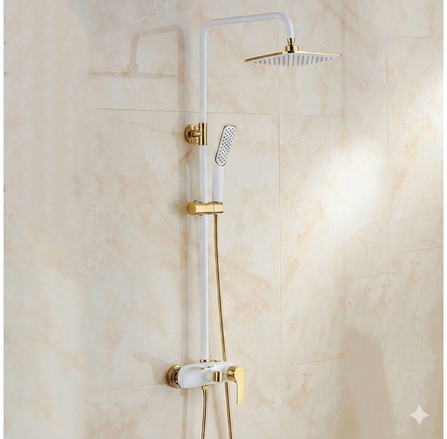 Sen Cây Đồng Thau Sơn Tĩnh Điện Trắng Viền Vàng LUSENTER (ST01)