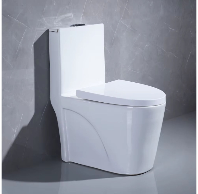 Bồn Cầu 1 Khối Trắng  Sứ LUSENTER (BCMK03)