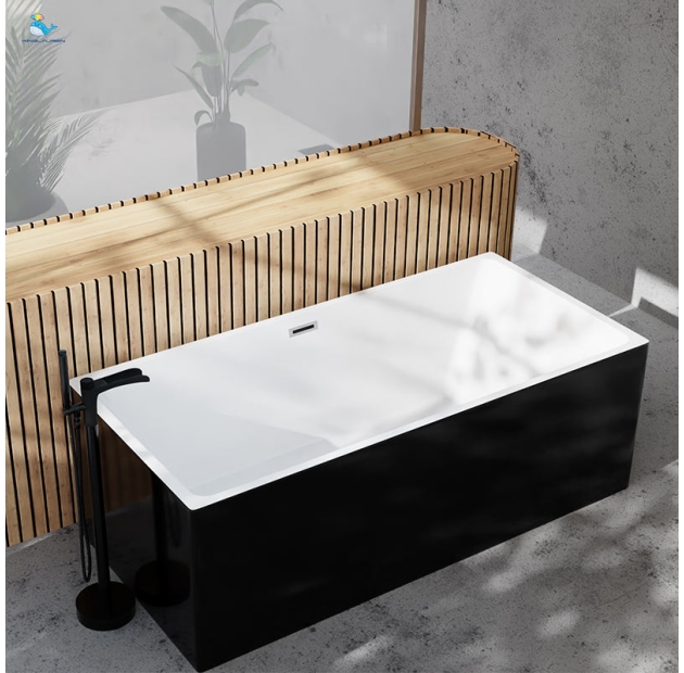 Bồn Tắm Nằm Cao Cấp Hình Chữ Nhật ĐEN LUSENTER - BT10