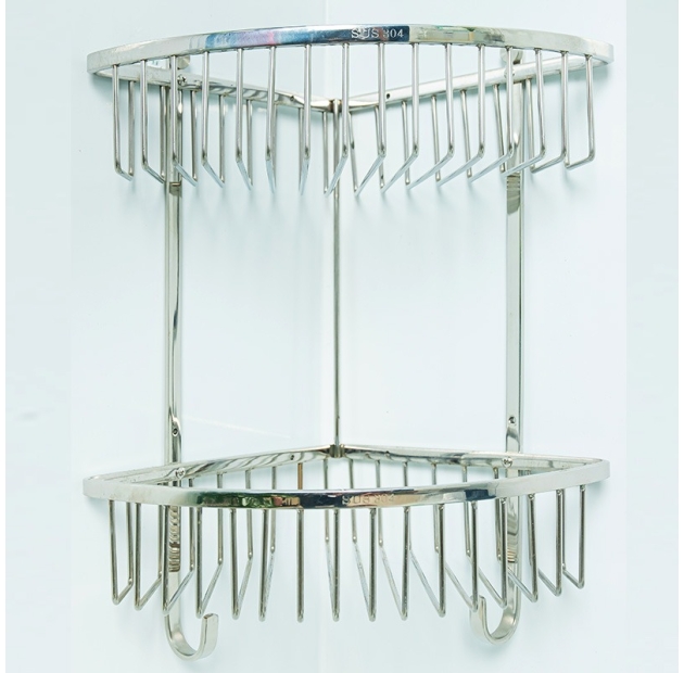 Kệ Góc Treo Tường Inox 304 Chính Hãng (KG17)