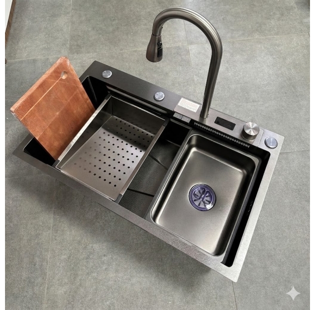 Bồn Thác Nước 2 phím có hiển thị LED 75x46 LUSENTER (BRC39)