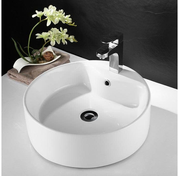 Lavabo Đặt Bàn Tròn Trắng LUSENTER (LB01)