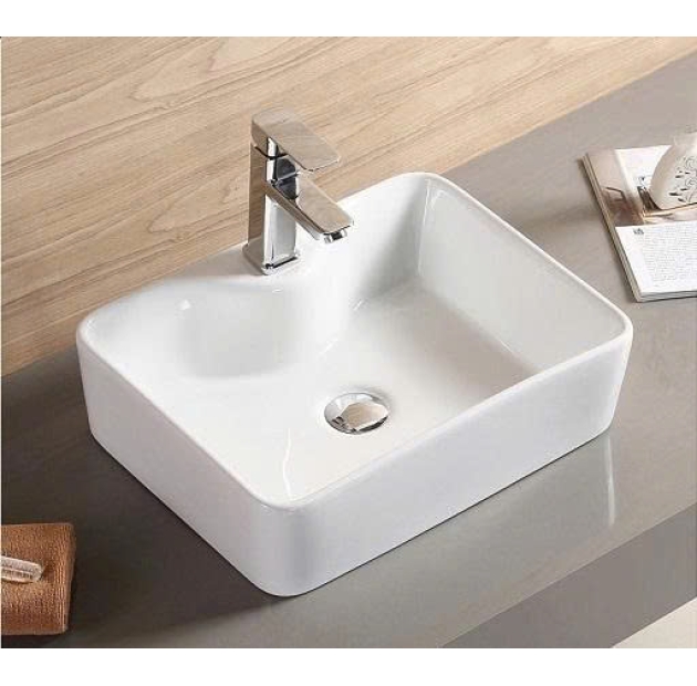 Lavabo Đặt Bàn Trắng Chữ Nhật LUSENTER (LB57)