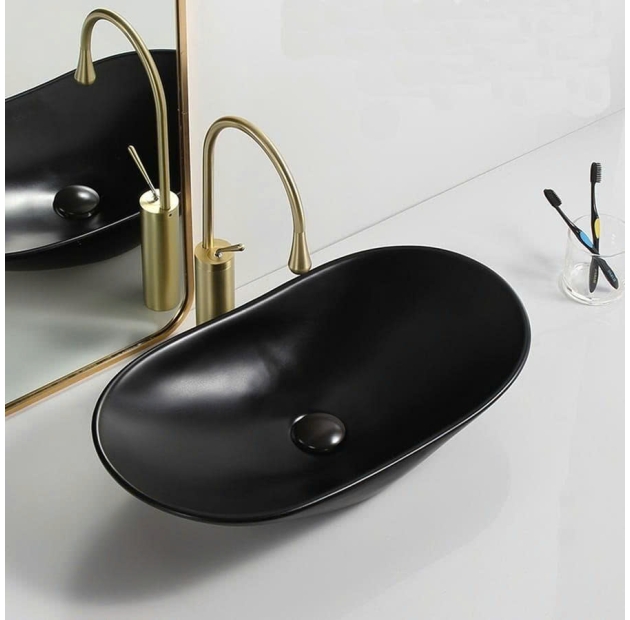 Lavabo Đặt Bàn Thuyền Đen LUSENTER (LB14)