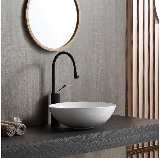 Lavabo Trắng Tròn Hình Bát (LB64)