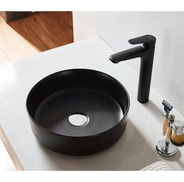 Lavabo Đặt Bàn Tròn Đen LUSENTER (LB12)