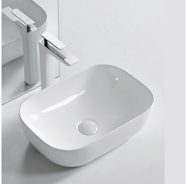 Lavabo Bầu Hình Chữ Nhật Trắng LUSENTER (LB03)