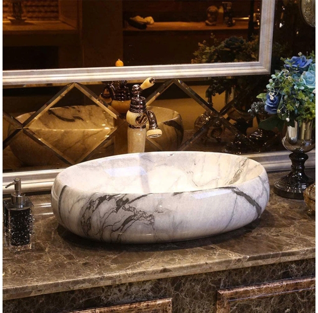Lavabo Ovan Vân Đá LUSENTER (LB31)