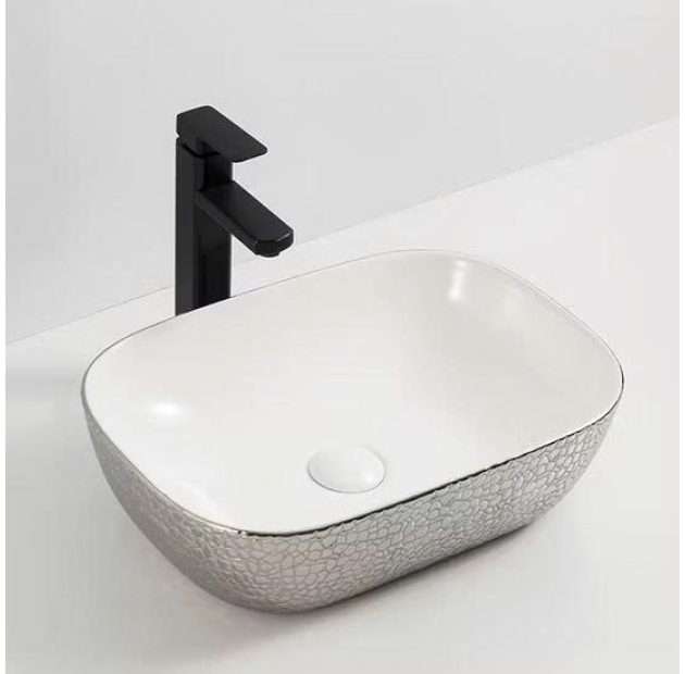 Lavabo Nhũ Bạc Chữ Nhật LUSENTER (LB36)