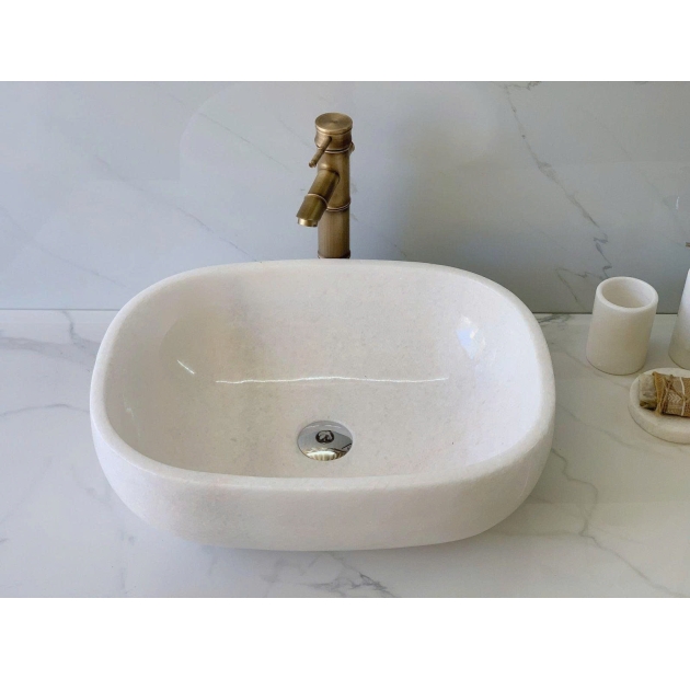 Lavabo Trắng Bầu Dục BST66A (LBD03)