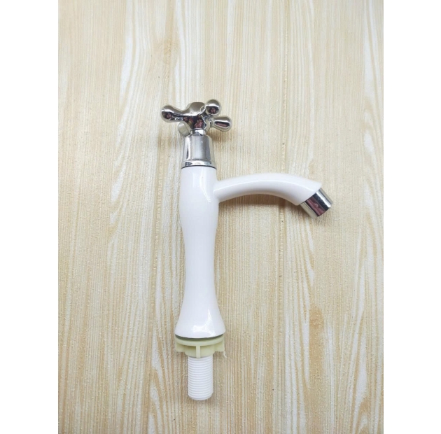 Vòi Lavabo Trắng Inox Tay Xoay ( VLB79)