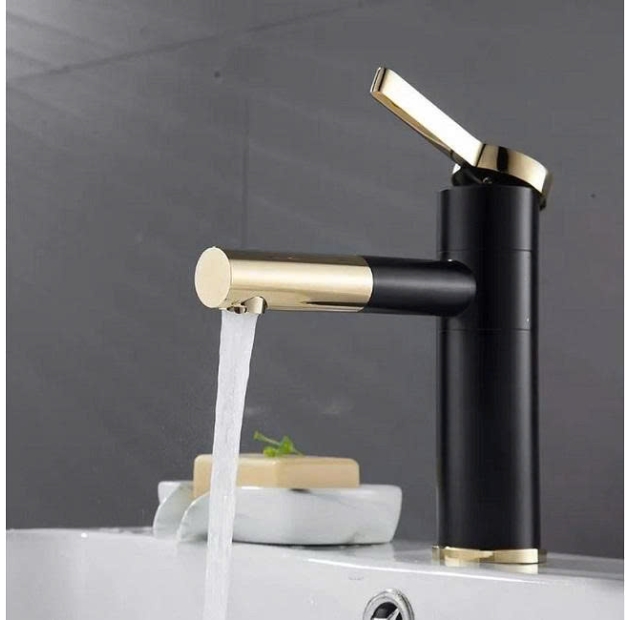 Vòi Lavabo  Đồng ĐEN - VÀNG 20cm LUSENTER (VLB16)