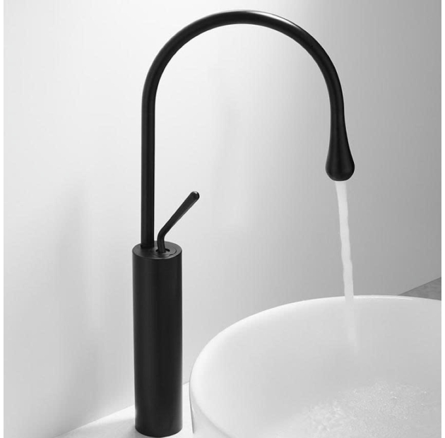 Vòi Lavabo NL Đồng Sơn Tĩnh Điện Đen LUSENTER (VLB22)
