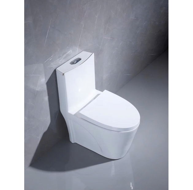 Bồn Cầu 1 Khối Trắng  Sứ LUSENTER (BCMK03)