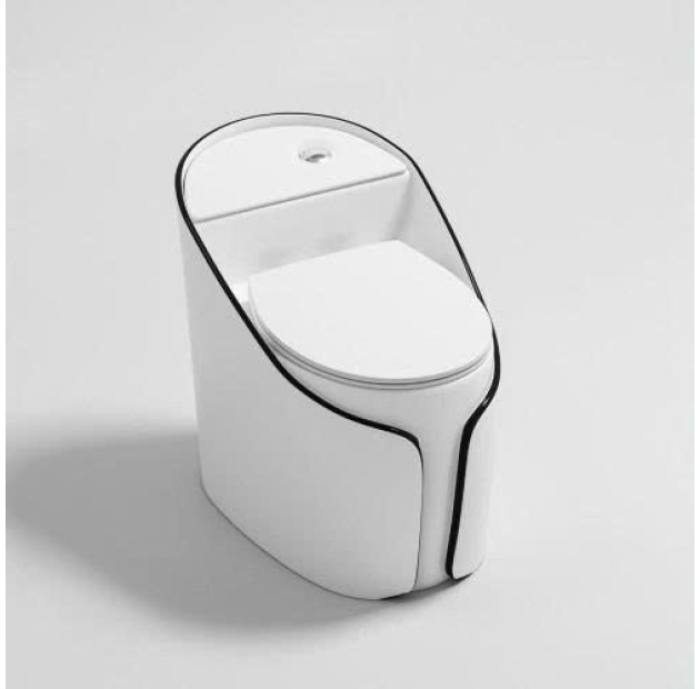 Bồn Cầu Một Khối Viền Đen BCMK72