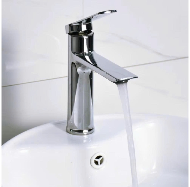 Vòi Lavabo Nóng Lạnh Inox 304 Bóng (VLB93) 