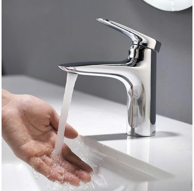 Vòi Lavabo Nóng Lạnh Đồng mạ Crome (VLB101) 