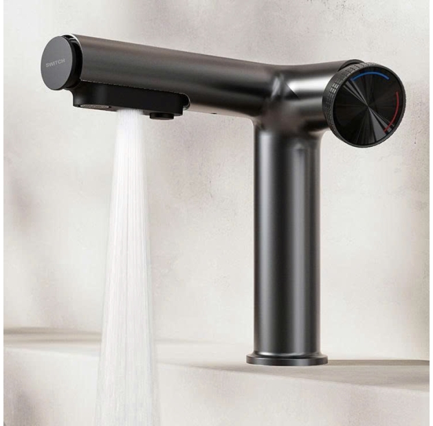 Vòi Nóng Lạnh Dây Rút Xám Nano Sơn Tĩnh Điện (VLB113)