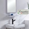 combo 5 món. lavabo + kệ inox +vòi lavabo +gương + kệ bộ xã 