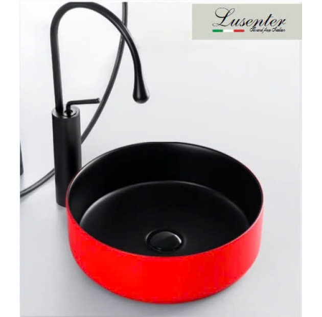 Lavabo Tròn Đỏ Lòng Đen LUSENTER (LB19)