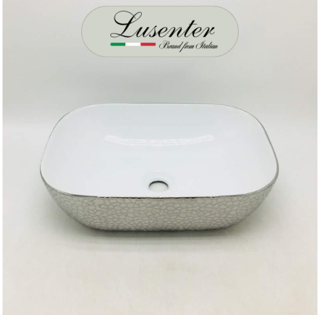 Lavabo Nhũ Bạc Chữ Nhật LUSENTER (LB36)