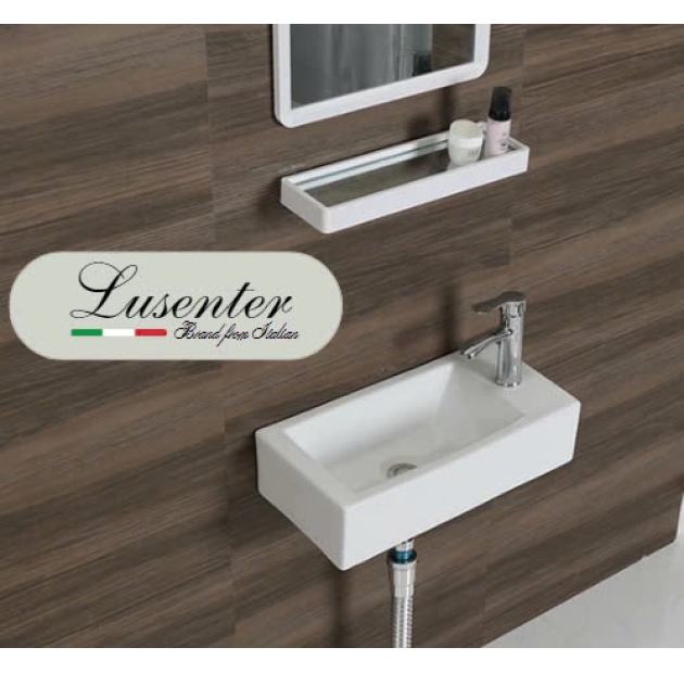 Lavabo Treo Diện Tích Hẹp Chữ Nhật LUSENTER (LBTT05)