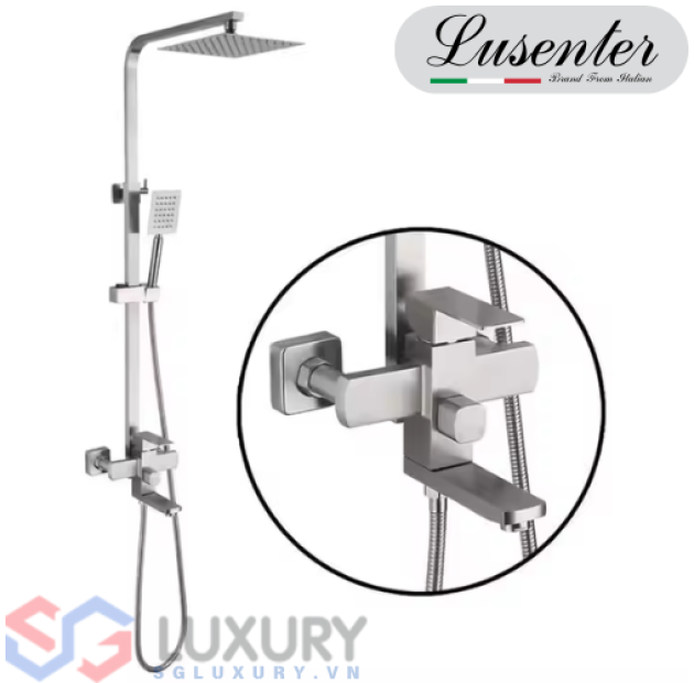 Sen Cây Tắm Đứng Nóng Lạnh Inox - MỜ LUSENTER (ST04)