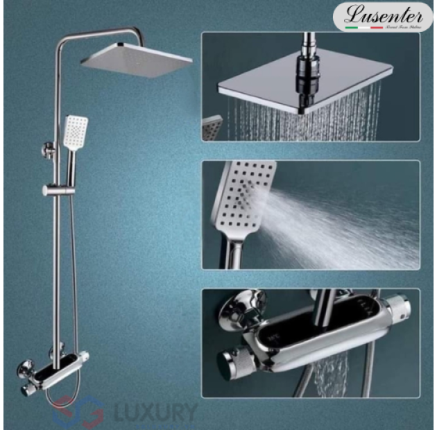 Sen tắm inox Tay Vặn Tròn Nhám LUSENTER (ST30)