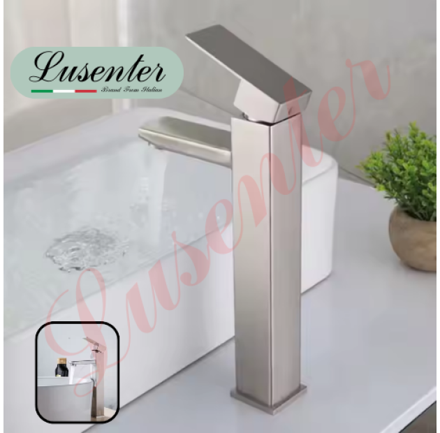 Vòi Lavabo Vuông Inox 30cm (VLB63)